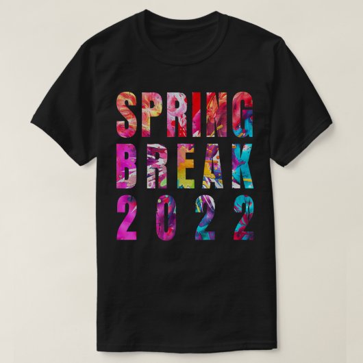 Matching Group Spring Break 2022 Tie Dye T-shirt (Design voorkant)