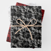 Matching Halloween Black Rozen Gothic White Lace R Inpakpapier Vel (In situ)