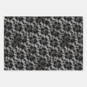 Matching Halloween Black Rozen Gothic White Lace R Inpakpapier Vel (Voorkant)