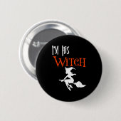 Matching Halloween I'm His Witch_i'm Her Boo Coupl Ronde Button 5,7 Cm (Voorkant /achterkant)