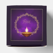 Matching Happy Diwali Paars Bedankdoosjes (Bovenkant)
