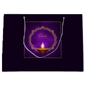 Matching Happy Diwali Paars Groot Cadeauzakje (Voorkant)