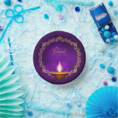 Matching Happy Diwali Paars Papieren Kommen (Feest)