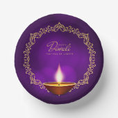 Matching Happy Diwali Paars Papieren Kommen (Voorkant)