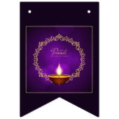 Matching Happy Diwali Paars Vlaggetjes (Tweede vlag)