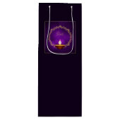 Matching Happy Diwali Paars Wijn Cadeautas (Voorkant)