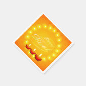 Matching Happy Diwali Yellow Cocktail Servet (Hoek)