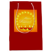 Matching Happy Diwali Yellow Medium Cadeauzakje (Voorkant)