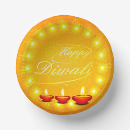 Matching Happy Diwali Yellow Papieren Kommen