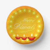 Matching Happy Diwali Yellow Papieren Kommen (Voorkant)