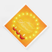 Matching Happy Diwali Yellow Servet (Hoek)