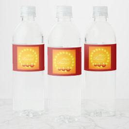 Matching Happy Diwali Yellow Waterfles Etiket