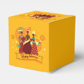 Matching Happy Kwanzaa 3 Dames geel Bedankdoosjes (Achterkant)