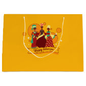 Matching Happy Kwanzaa 3 Dames geel Groot Cadeauzakje (Voorkant)