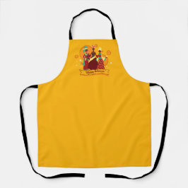 Matching Happy Kwanzaa 3 Dames geel Schort