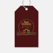 Matching Happy Kwanzaa Seven Principles Cadeaulabel (Voorkant)