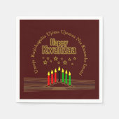 Matching Happy Kwanzaa Seven Principles Cocktail Servet (Voorkant)