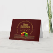 Matching Happy Kwanzaa Seven Principles Greeting Kaart (Voorkant)