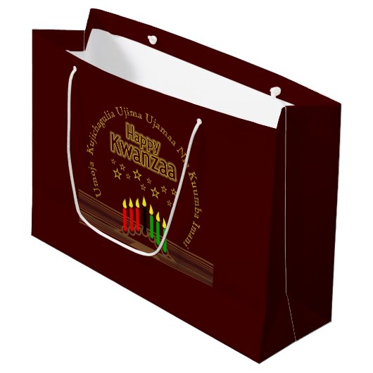 Matching Happy Kwanzaa Seven Principles Groot Cadeauzakje (Voorkant Gekanteld)