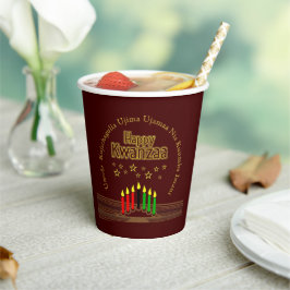 Matching Happy Kwanzaa Seven Principles Papieren Bekers