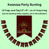 Matching Happy Kwanzaa Seven Principles Vlaggetjes