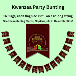 Matching Happy Kwanzaa Seven Principles Vlaggetjes