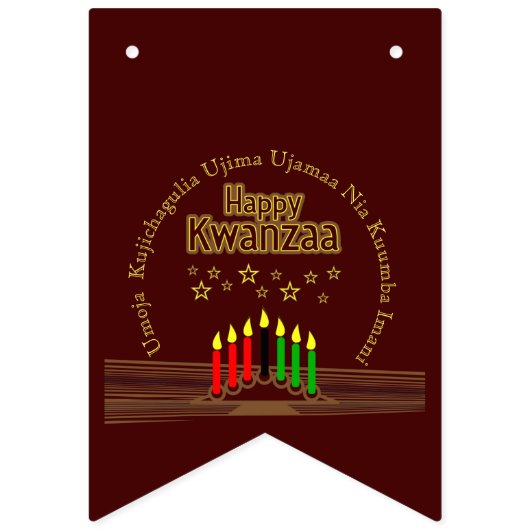 Matching Happy Kwanzaa Seven Principles Vlaggetjes (Tweede vlag)