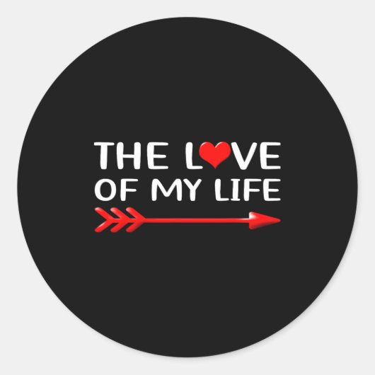 Matching His And Hers Couples Funny Set Valentine  Ronde Sticker (Voorkant)