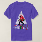 Matching Kerstpyjama Family Bigfoot Geloof T-shirt (Design voorkant)