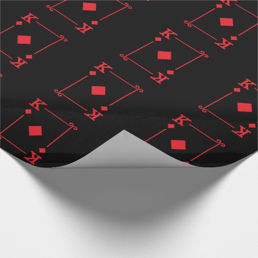 Matching King Diamonds Suit Plays Cards Modern Cadeaupapier (Hoek)