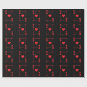 Matching King Hearts Suit Plays Cards Modern Cadeaupapier (Vlak)