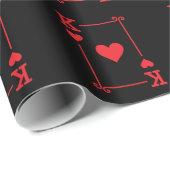 Matching King Hearts Suit Plays Cards Modern Cadeaupapier (Rol Hoek)