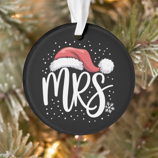 Matching koppels Mr. Mrs. Wedding Kerstman Lelijk  Ornament (Boom)