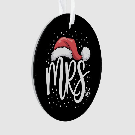 Matching koppels Mr. Mrs. Wedding Kerstman Lelijk  Ornament (voorkant)