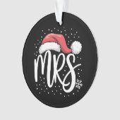 Matching koppels Mr. Mrs. Wedding Kerstman Lelijk  Ornament (voorkant)