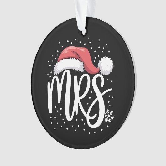 Matching koppels Mr. Mrs. Wedding Kerstman Lelijk  Ornament (voorkant)