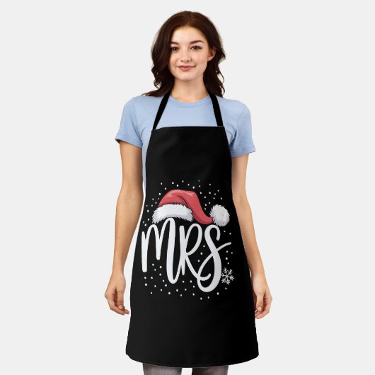 Matching koppels Mr. Mrs. Wedding Kerstman Lelijk Schort (Gedragen)