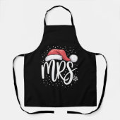 Matching koppels Mr. Mrs. Wedding Kerstman Lelijk  Schort (Voorkant)