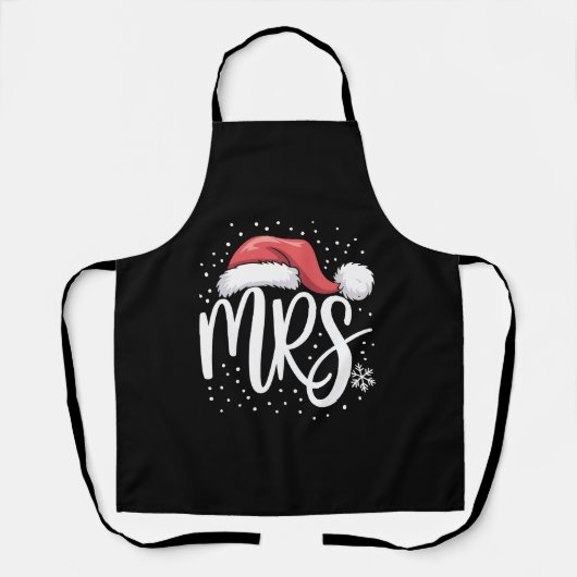 Matching koppels Mr. Mrs. Wedding Kerstman Lelijk  Schort (Voorkant)
