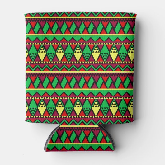 Matching Kwanzaa Yellow Red Black Green Blikjeskoeler (Voorkant)