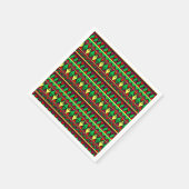 Matching Kwanzaa Yellow Red Black Green Cocktail Servet (Hoek)