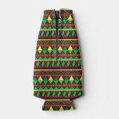 Matching Kwanzaa Yellow Red Black Green Flesjeskoeler (Achterkant)