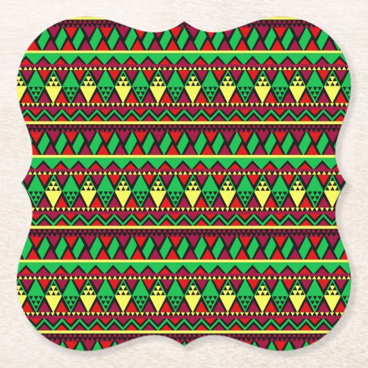 Matching Kwanzaa Yellow Red Black Green Kartonnen Onderzetters (Voorkant)
