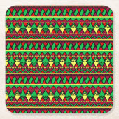 Matching Kwanzaa Yellow Red Black Green Kartonnen Onderzetters (Voorkant)