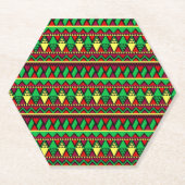 Matching Kwanzaa Yellow Red Black Green Kartonnen Onderzetters (Voorkant)