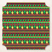 Matching Kwanzaa Yellow Red Black Green Kartonnen Onderzetters (Voorkant)