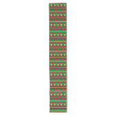 Matching Kwanzaa Yellow Red Black Green Lange Tafelloper (Voorkant)