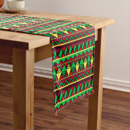 Matching Kwanzaa Yellow Red Black Green Lange Tafelloper