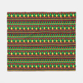 Matching Kwanzaa Yellow Red Black Green medium Fleece Deken (Voorkant (Horizontaal))