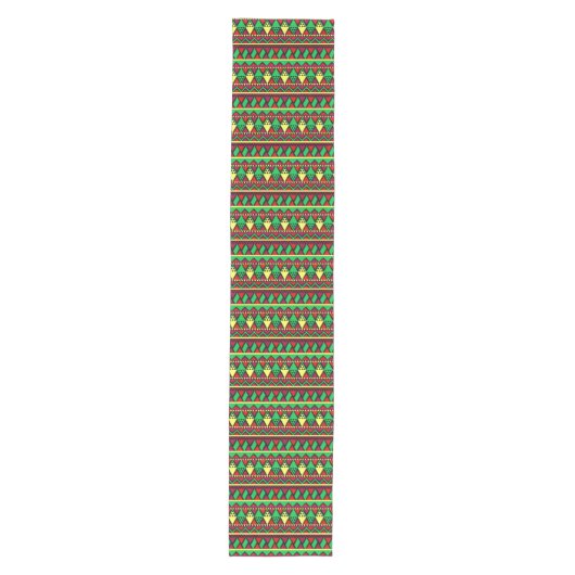 Matching Kwanzaa Yellow Red Black Green Medium Tafelloper (Voorkant)